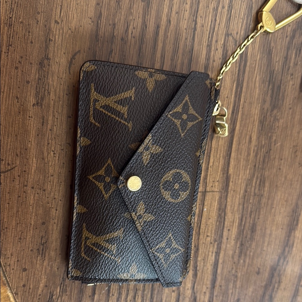 Louis Vuitton Monogram Key Pouch in Brown and Gold